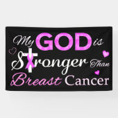 私の神は乳がんよりも強い 横断幕 (横)
