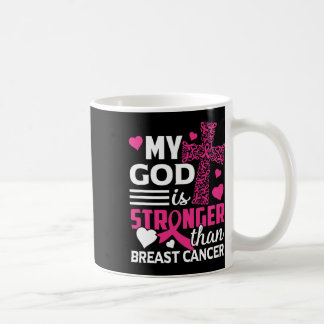 私の神は乳がん認識度より強い コーヒーマグカップ