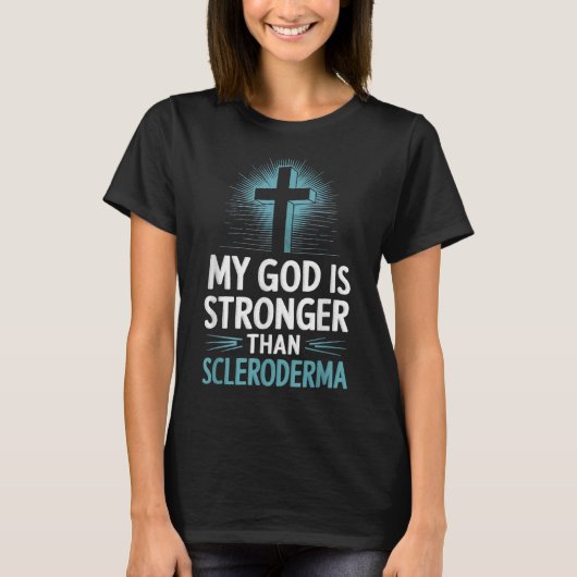 私の神は強皮症よりも強い Tシャツ (正面)