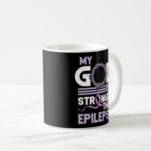 私の神は癲癇のリボンよりも強い認識度 コーヒーマグカップ (正面右)