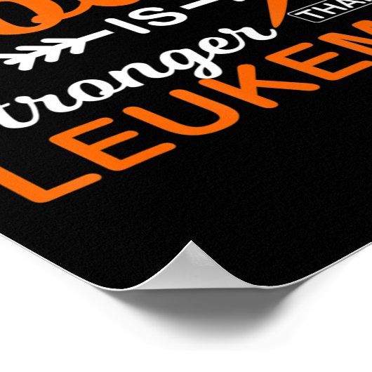 私の神は白血病の認識度戦士より強い ポスター (角)