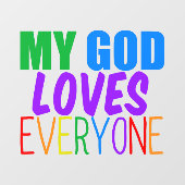 私の神は皆に美しい虹を愛す ウィンドウサイン (シート)