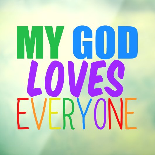 私の神は皆に美しい虹を愛す ウィンドウサイン (シート3)