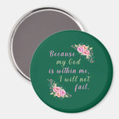 私の神は私の中にいるからだ(ハンターグリーン) マグネット (正面/裏面)