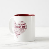私の神は私を愛している – 11 oz Mug ツートーンマグカップ (正面左)