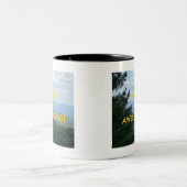 私の神は素晴らしい神です! ツートーンマグカップ (中央)