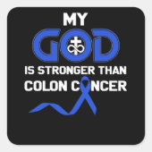 私の神は結腸がんよりも強い スクエアシール (正面)