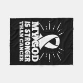 私の神は肺がん信仰よりも強い フリースブランケット (正面(横))