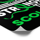 私の神は脊椎症のリボンより強い認識度 ポスター (角)