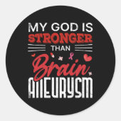 私の神は脳動脈瘤認識度Gより強い ラウンドシール (正面)