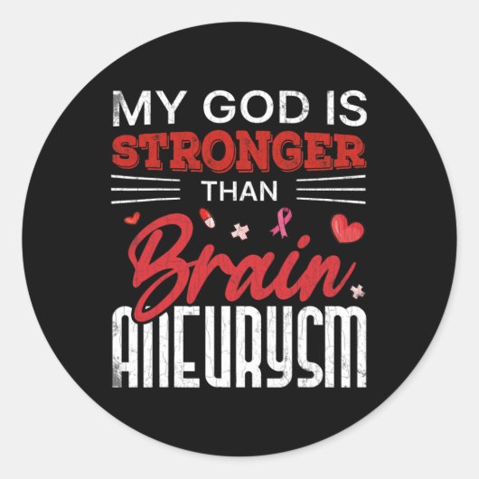 私の神は脳動脈瘤認識度Gより強い ラウンドシール (正面)