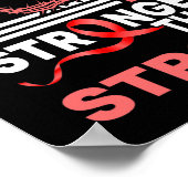 私の神は脳卒中のリボンより強い認識度 ポスター (角)