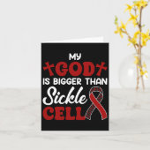 私の神は鎌状赤血球救済のための贈り物より大きい カード (黄色い花)