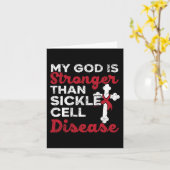 私の神は鎌状赤血球病キリストより強い カード (黄色い花)
