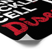 私の神は鎌状赤血球病キリストより強い ポスター (角)