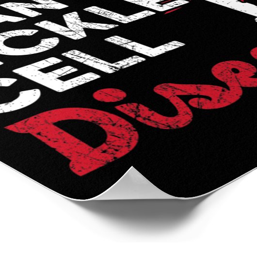 私の神は鎌状赤血球病キリストより強い ポスター (角)