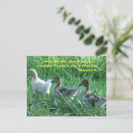 私の神は、あなたのすべての必要を満たすであろう ポストカード (スタンド正面)