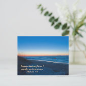 私の神感謝していは、私の中であなたを思い出すよ祈う ポストカード (スタンド正面)