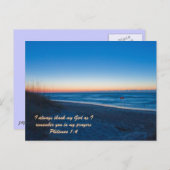 私の神感謝していは、私の中であなたを思い出すよ祈う ポストカード (正面/裏面)