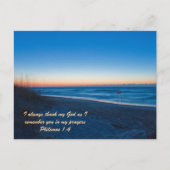 私の神感謝していは、私の中であなたを思い出すよ祈う ポストカード (正面)