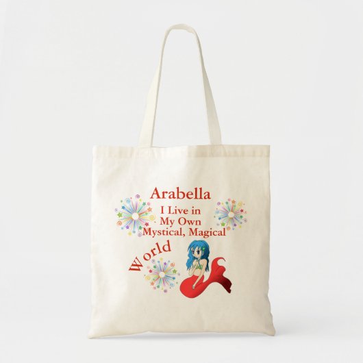 私の神秘的な魔法の世界トートバッグレッドマーメイド トートバッグ (正面)