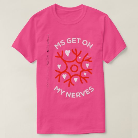 私の神経と運命に乗り男性へ込む Tシャツ (デザイン正面)