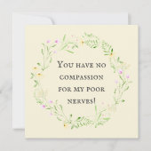 私の神経を哀れんでくれない！カード (正面)