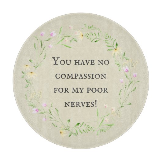 私の神経を哀れんでくれない!フローラ カッティングボード (正面)