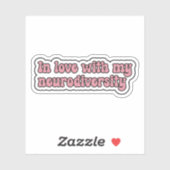 私の神経多様性を愛するピンクタイポグラフィ シール (シート)