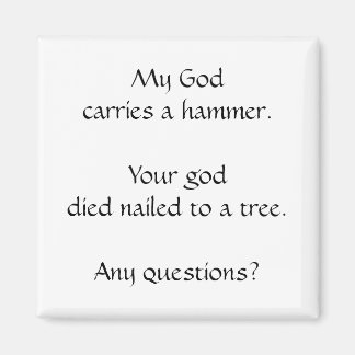 私の神/あなたの神スクエアマグネット マグネット