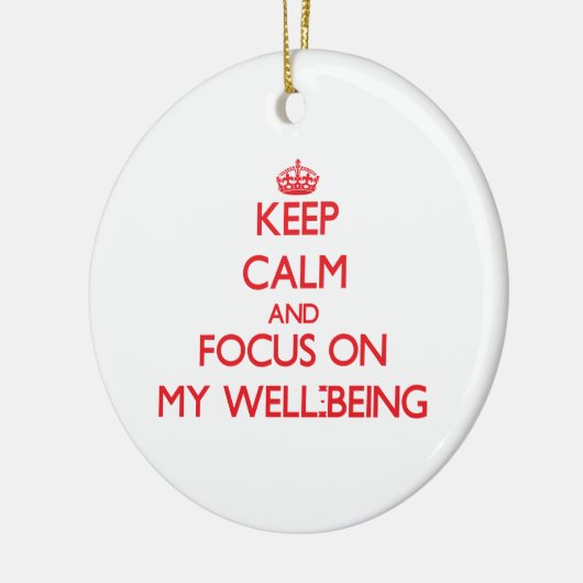 私の福利の平静そして焦点を保って下さい セラミックオーナメント (左)