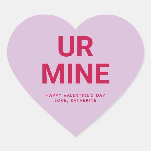 私の私のかわいいバレンタインデーカスタム会話 ハートシール (正面)