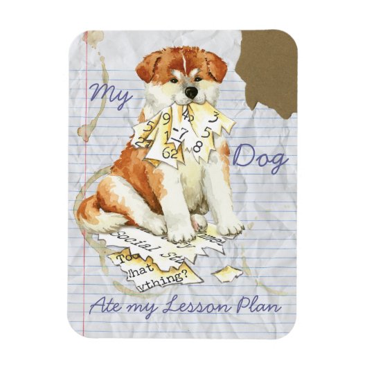 私の秋田の食べレッスンプラン マグネット (縦)