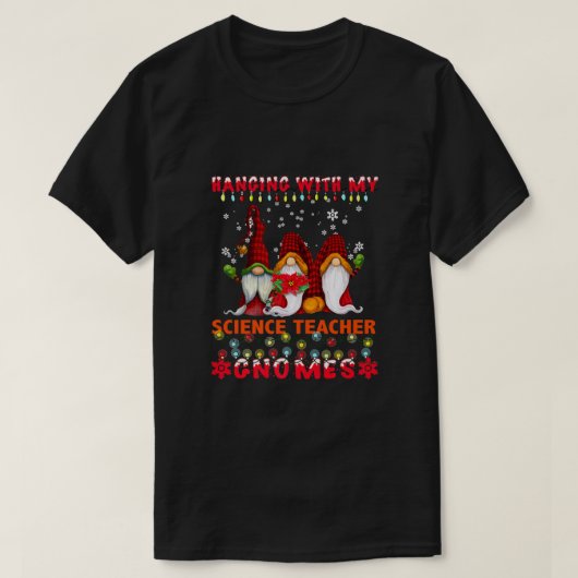 私の科学ぶら下がった先生格言と醜いクリスマスM Tシャツ (デザイン正面)