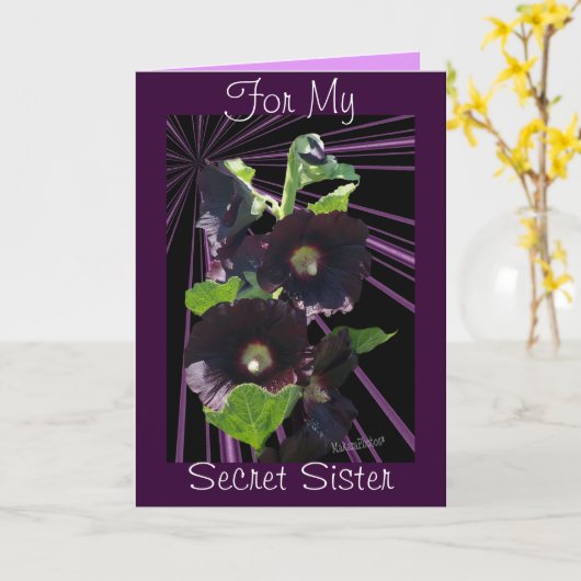 私の秘密のために大事な行事を姉妹カスタマイズ カード (黄色い花)