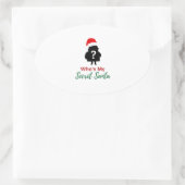 私の秘密のサンタ・クリスマスは誰だ 楕円形シール (バッグ)