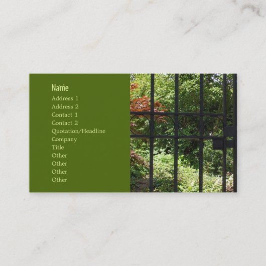 私の秘密庭 名刺 (正面)