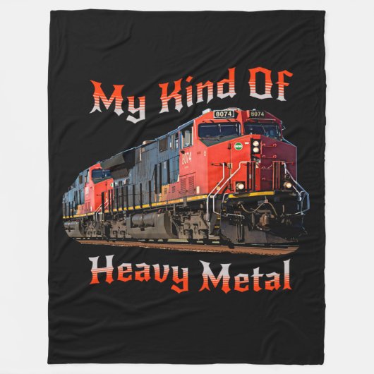 私の種類の重金属ディーゼル機関車 フリースブランケット (正面)