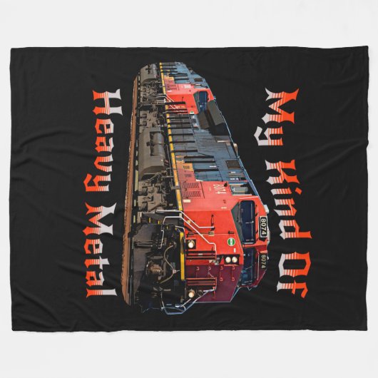 私の種類の重金属ディーゼル機関車 フリースブランケット (正面(横))