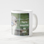 私の穏やかさを妨げる ジャンボコーヒーマグカップ (正面右)