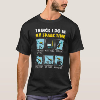 私の空き時間で行うことスキューバダイビングのダイバー Tシャツ