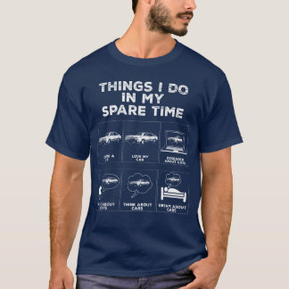 私の空き時間のもの 車好き 愛好家 自動車 レトロ ギャル Tシャツ