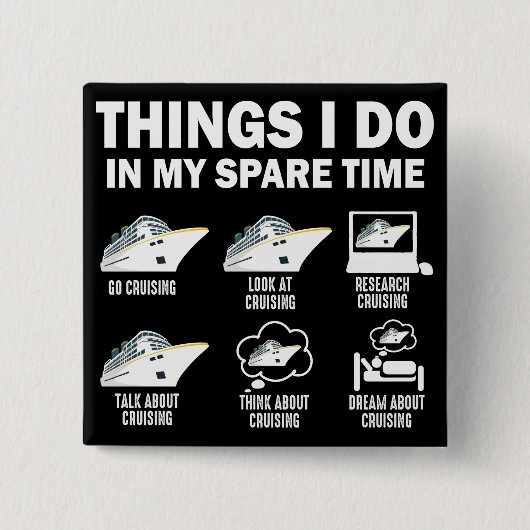 私の空き時間クルーズクルージングで行うおもしろいこと 缶バッジ (正面)