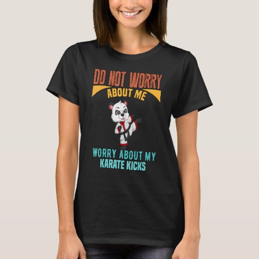 私の空手を心配する蹴 Tシャツ (正面)