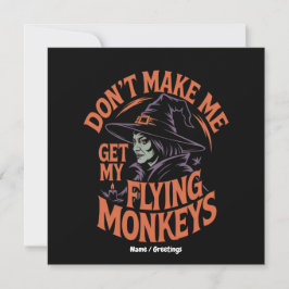 私の空飛ぶ猿を呼ばないと良いよ、面白い魔女 招待状