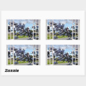 私の窓の中のコカブラス 長方形シール (シート)