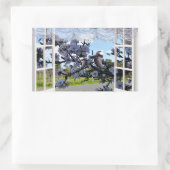 私の窓の中のコカブラス 長方形シール (バッグ)