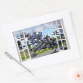 私の窓の中のコカブラス 長方形シール (封筒)