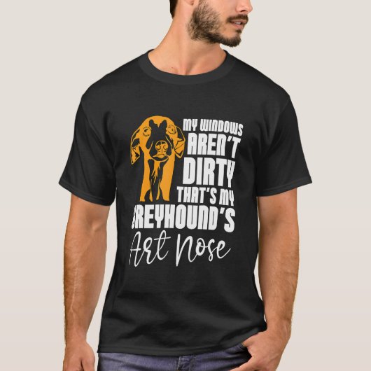 私の窓はGreyhoundペットの所有者ではないGreyhound R Tシャツ (正面)
