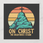 私の立つ無地の岩キリスト アドバイスカード (正面)